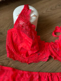 Ensemble dentelle rouge