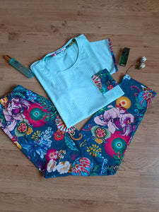 Pyjama fayfi fleuri grande taille  1414