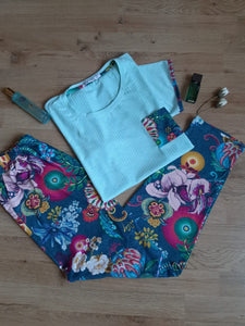 Pyjama fayfi fleuri grande taille  1414