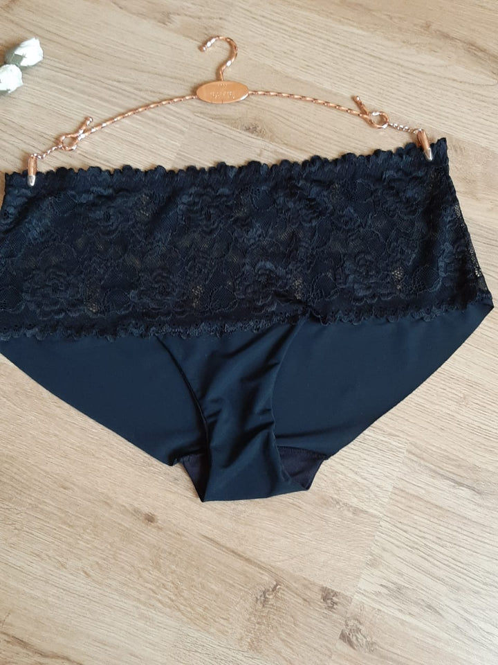 Lot de 2 Cullot invisible taille haute dentelle