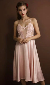 Nuisette Satin de Soie et Tulle