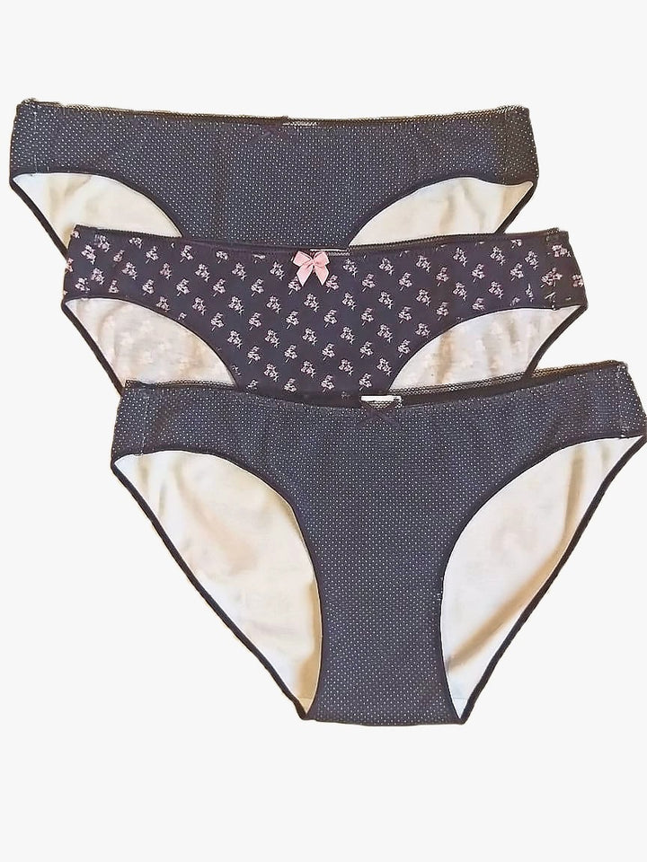 Lots de 3 slips en coton