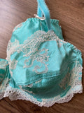 Ensemble dentelle non rembourré avec armature couleur vert d’eau