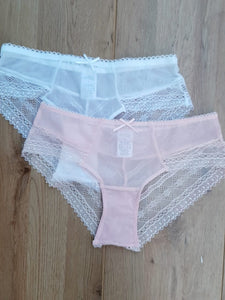 Lot de 2 slips dentelle invisible