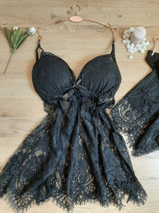 Chemise de nuit dentelle short 011