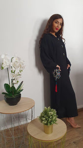 Djellaba Marocaine crêpe broderie 001