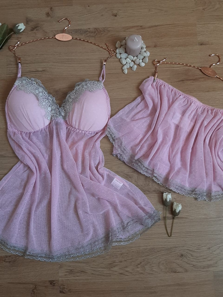 Chemise de nuit dentelle short 1313