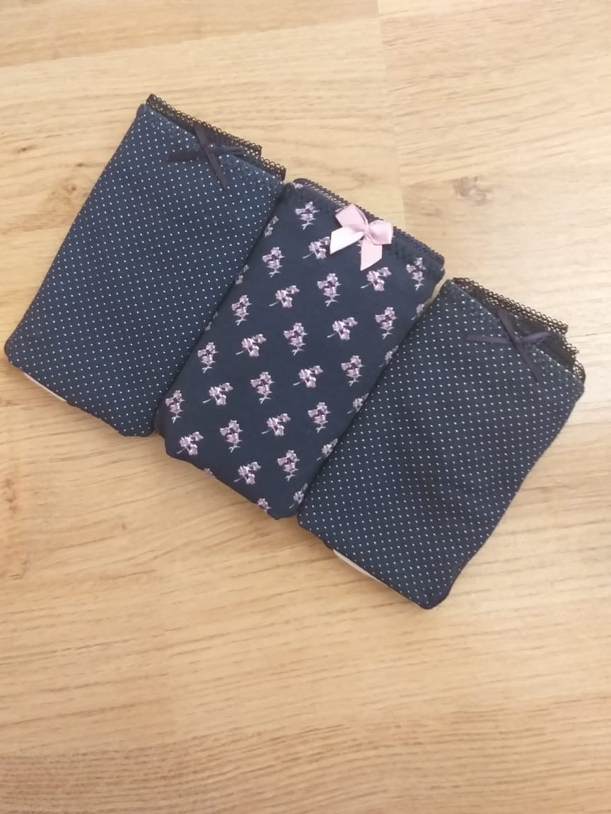 Lots de 3 slips en coton