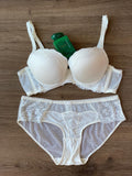 Ensemble rembourré double push up couleur crème