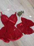 Nuisette short en dentelle