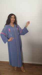 Djellaba Marocaine crêpe broderie