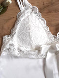 Nuisette satin de soie et dentelle 0021