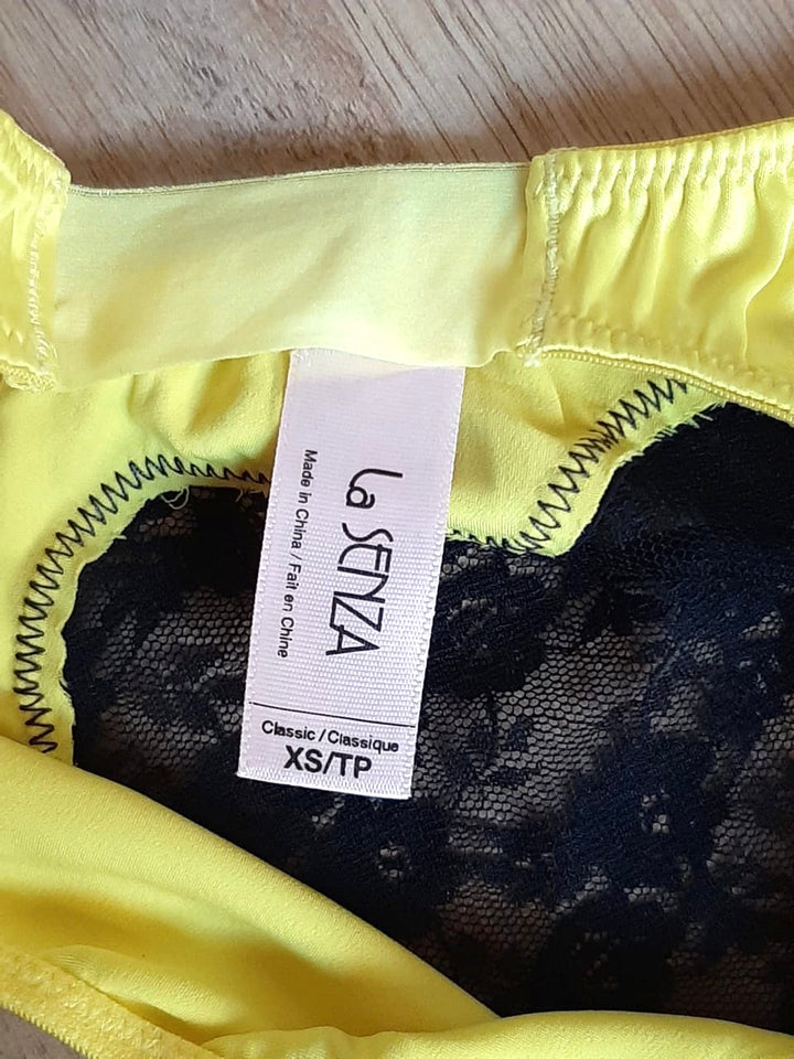 Slip en satin de soie et dentelle sexy
