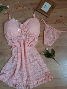 Nuisette dentelle avec string
