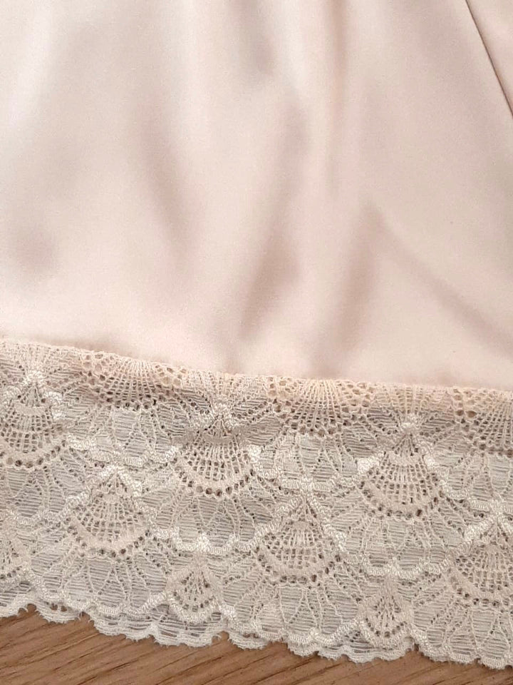 Chemise de nuit satin de soie 3 pièces 222