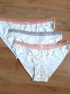Lots de 3 slips en coton