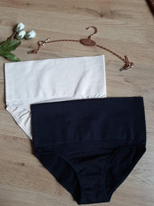 Lot de 2 slips gaine ventre plat chair et noir