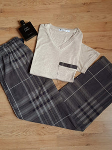 Pyjamas hommes demi manche coton 2424