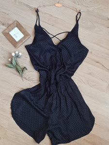 Combishort en viscose aspro couleur noir