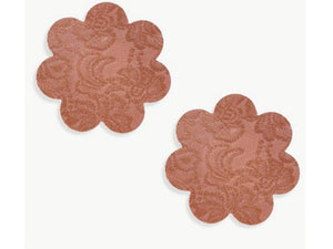Cache-tétons discrets en tissu et dentelle (5 paires)