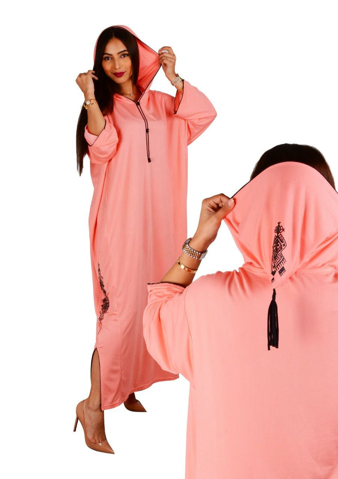 Djellaba coton sérigraphie flocage