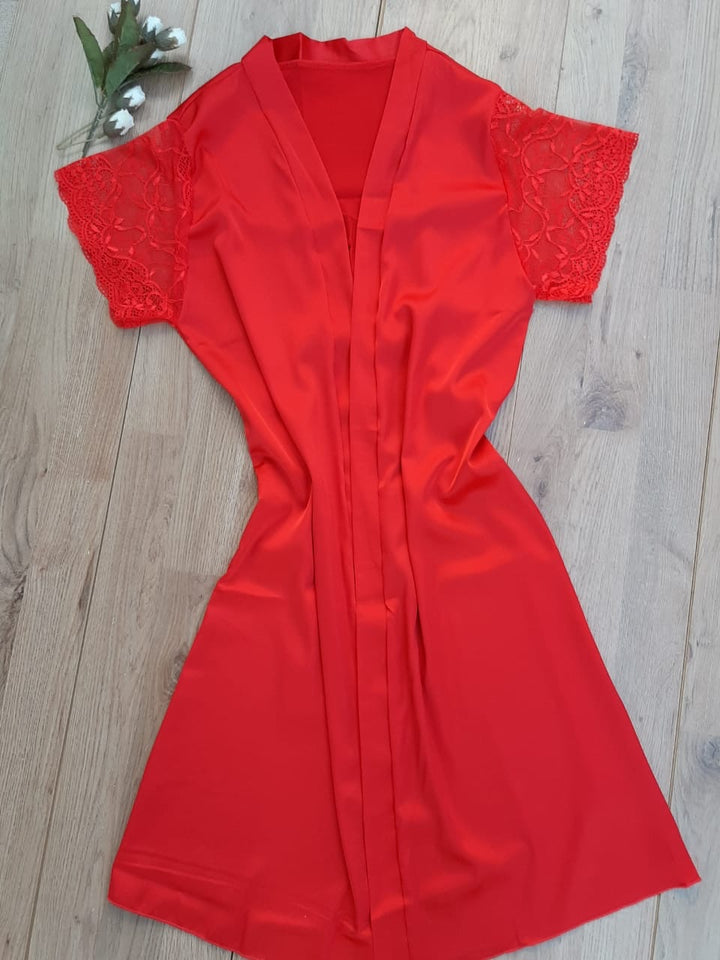 Chemise de nuit satin de soie 3 pièces 222