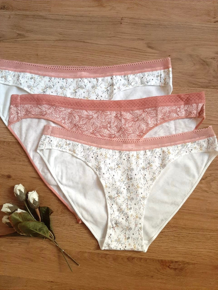 Lots de 3 slips en coton