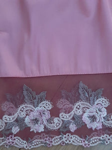Chemise de nuit 3 pièces satin de soie