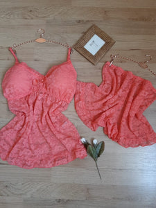 Chemise de nuit dentelle short 2418