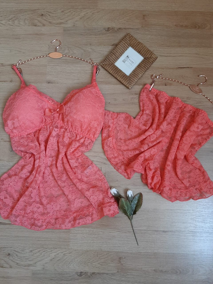 Chemise de nuit dentelle short 2418