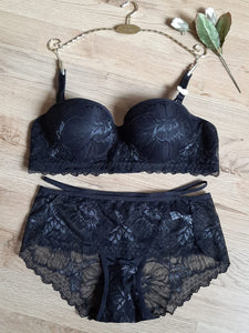 Ensemble rembourré dentelle push up