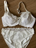 Ensemble dentelle non rembourré avec armature couleur blanc