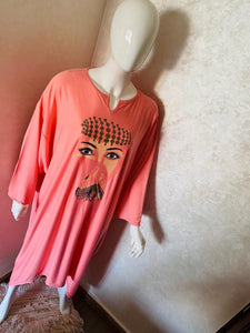 Gandoura Marocaine Rose mauve