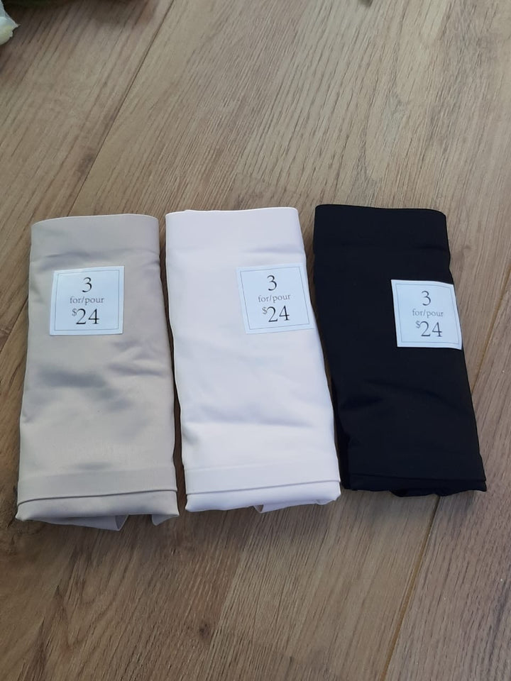 Lot de 3 strings invisibles en microfibre taille haute