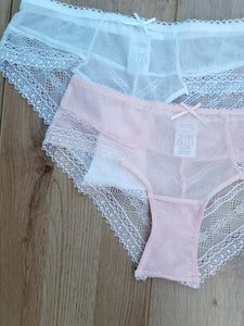 Lot de 2 slips dentelle invisible