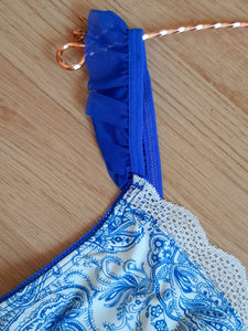 Nuisette en tulle et polyamide couleur bleu