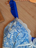 Nuisette en tulle et polyamide couleur bleu