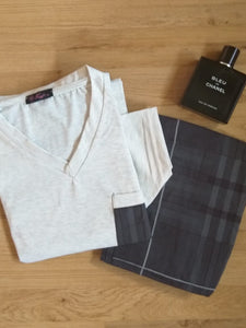 Pyjamas hommes demi manche coton