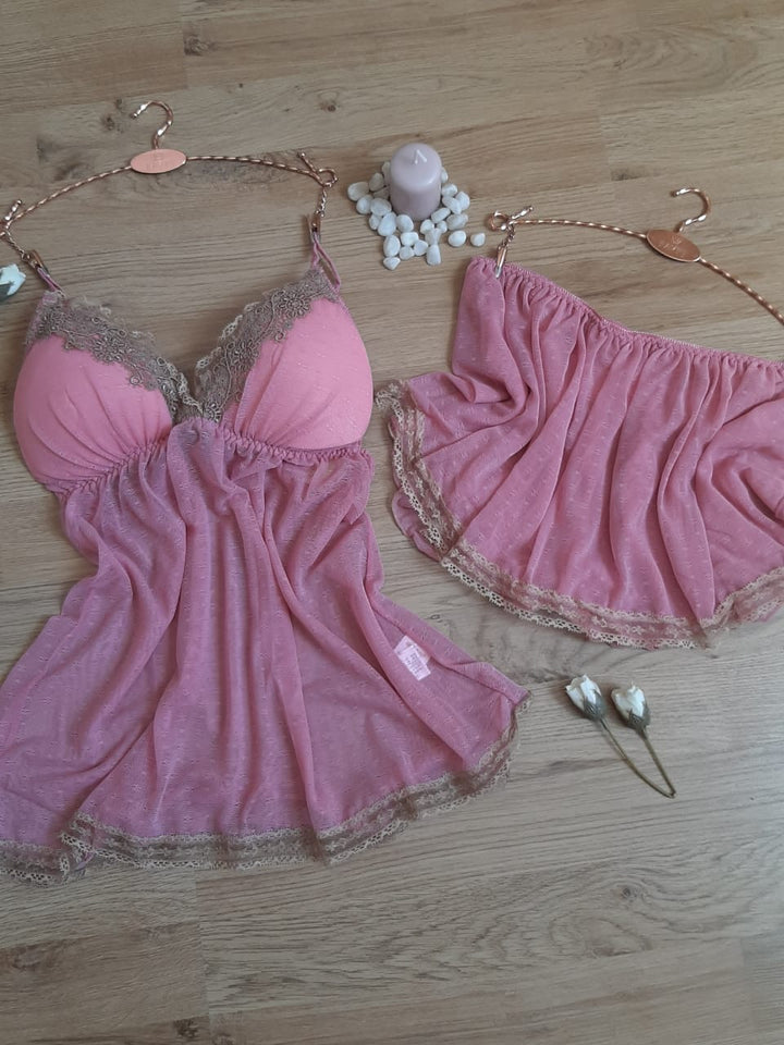 Chemise de nuit dentelle short 1313