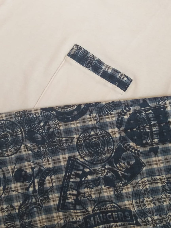 Pyjamas Hommes demi manches bleu flamant Coton