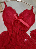 Nuisette short en dentelle