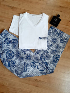 Pyjamas hommes demi manche coton 2091