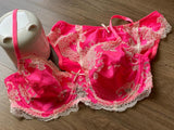 Ensemble dentelle non rembourré avec armature Couleur Rose Fuchsia