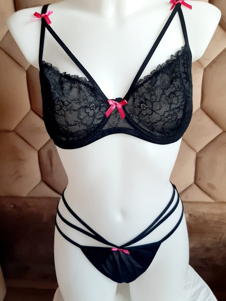Ensemble non rembourré dentelle sexy