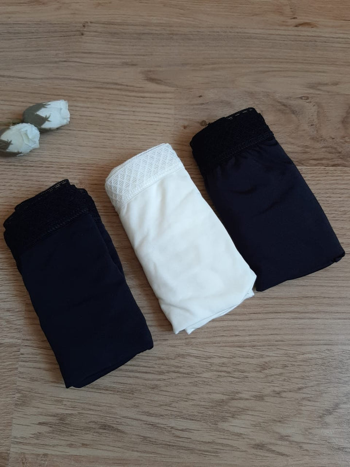 Lot de 3 slips 2 noir et 1 blanc