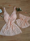 Nuisette short tulle et dentelle