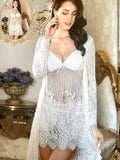 Chemise de nuit dentelle 3 pièces 016