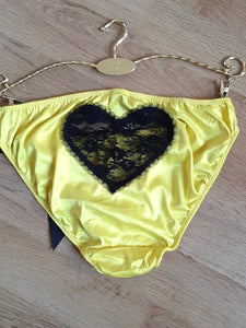 Slip en satin de soie et dentelle sexy