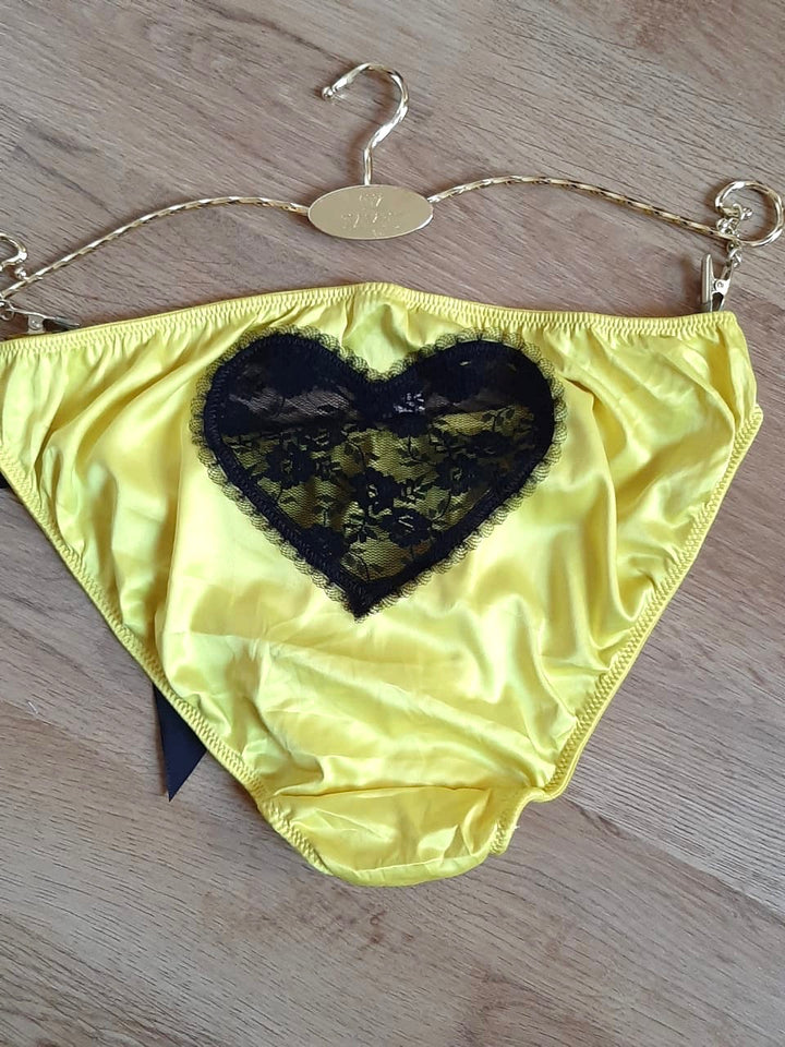 Slip en satin de soie et dentelle sexy