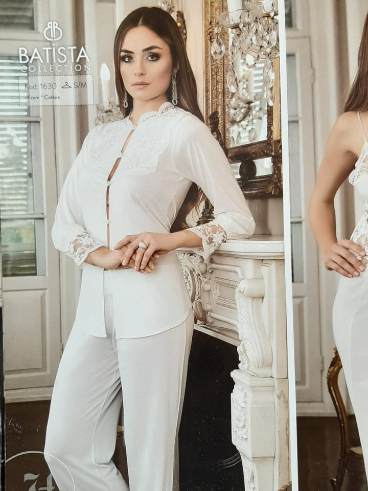 Chemise de nuit modale et dentelle 6 pièces